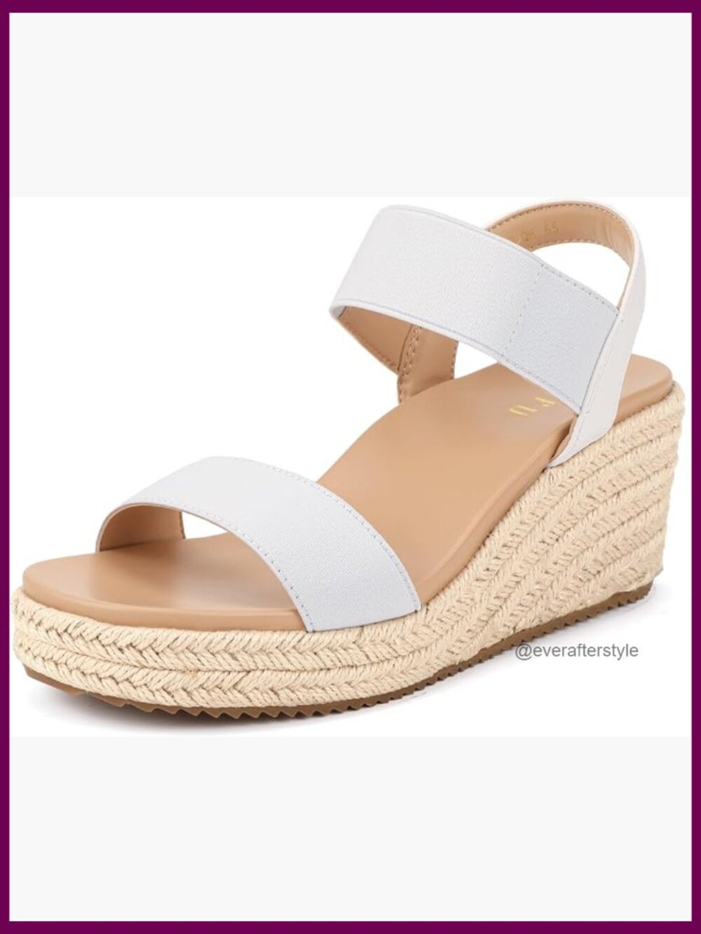 Espadrilles Wedge Sandals Elastic Ankle Strap Slip On Platform Heels